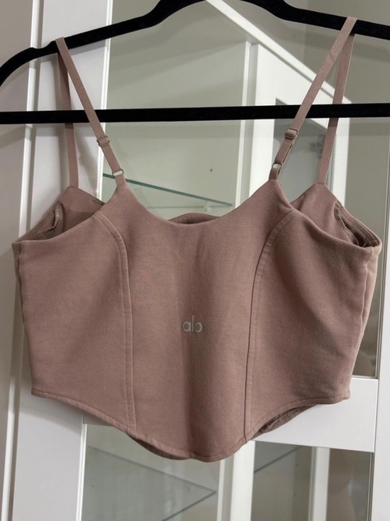 ALO Yoga Soft Sculpt Bra Tank Top Taupe XS - Picture 2 of 4